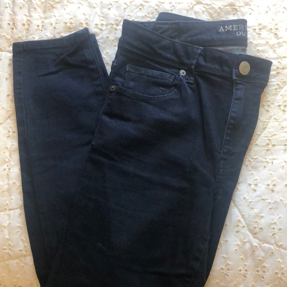 American Eagle dark blue super skinny US 10 jeans